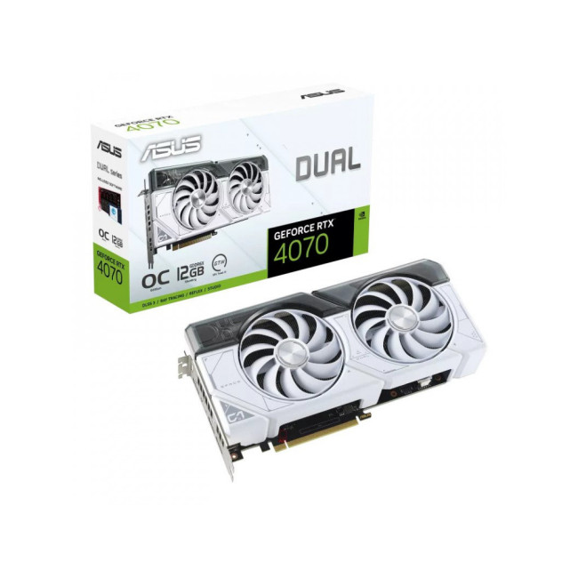 Відеокарта Asus GeForce RTX4070 12Gb DUAL OC WHITE (DUAL-RTX4070-O12G-WHITE)