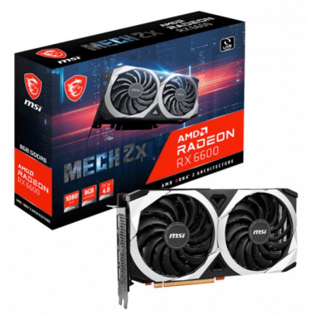 Видеокарта MSI Radeon RX 6600 8Gb MECH 2X (RX 6600 MECH 2X 8G)