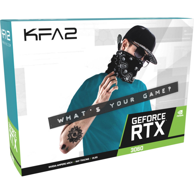 Видеокарта KFA2 GeForce RTX 3060 8 GB 1-Click OC (36NSL8MD6OCK)