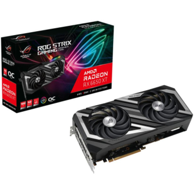 Видеокарта Asus Radeon RX 6650 XT 8Gb ROG STRIX OC GAMING (ROG-STRIX-RX6650XT-O8G-GAMING)