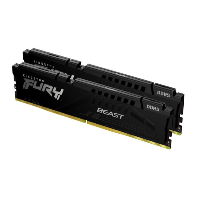 Модуль памяти Kingston Fury (ex.HyperX) DDR5 32GB (2x16GB) 5200 MHz Beast Black (KF552C40BBK2-32)