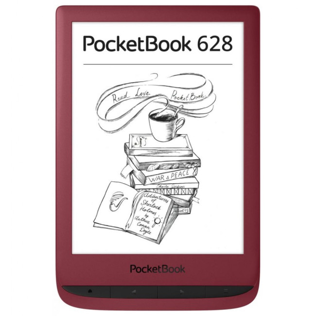 Электронная книга PocketBook 628 Touch Lux 5, Ruby Red (PB628-R-WW)