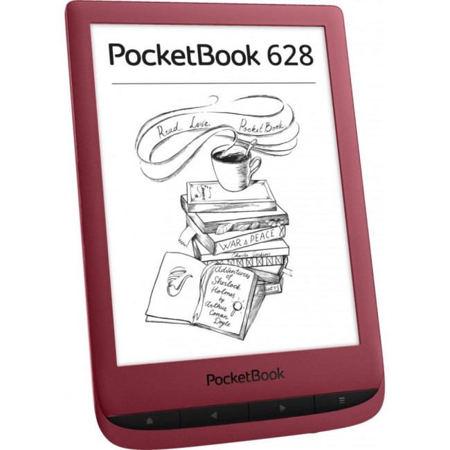 Электронная книга PocketBook 628 Touch Lux 5, Ruby Red (PB628-R-WW)