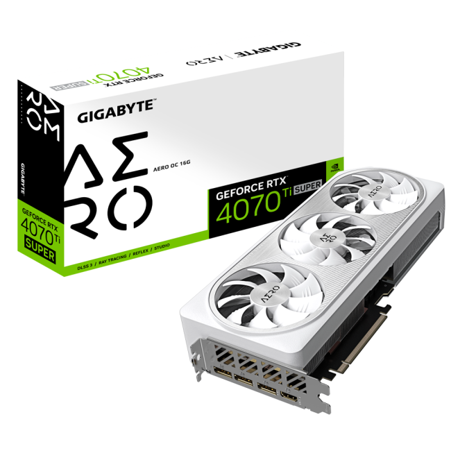 Видеокарта Gigabyte GeForce RTX4070Ti SUPER 16Gb AERO OC (GV-N407TSAERO OC-16GD)