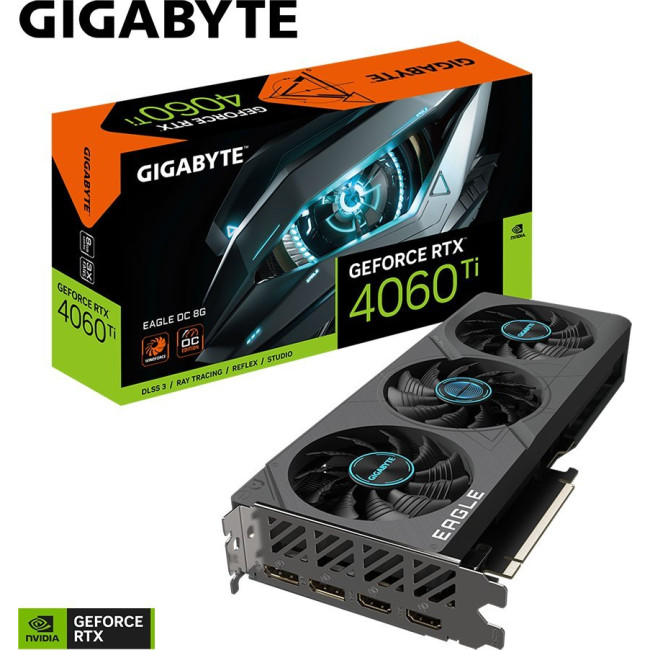 Gigabyte GeForce RTX 4060 Ti EAGLE OC 8G (GV-N406TEAGLE OC-8GD)