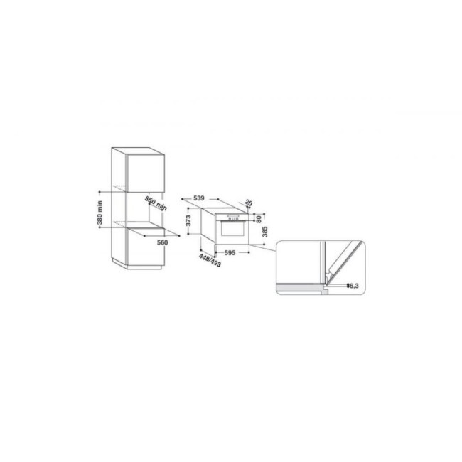 Микроволновая печь встраиваемая Whirlpool AMW 731 NB