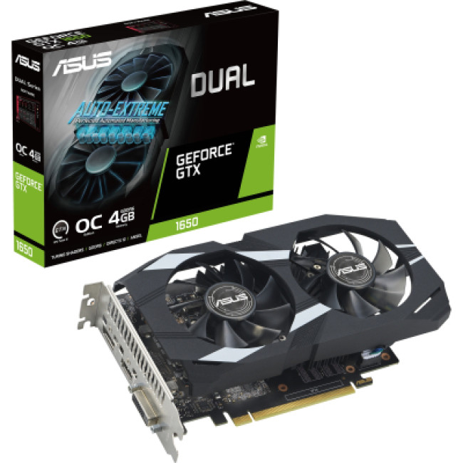 Видеокарта Asus GeForce GTX1650 4096Mb DUAL OC D6 P EVO (DUAL-GTX1650-O4GD6-P-EVO)