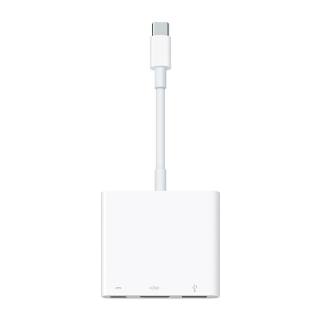 Адаптер для подключения устройств через USB-C к HDMI, USB-A и USB-C портам Apple USB-C to digital AV Multiport Adapter (MJ1K2)