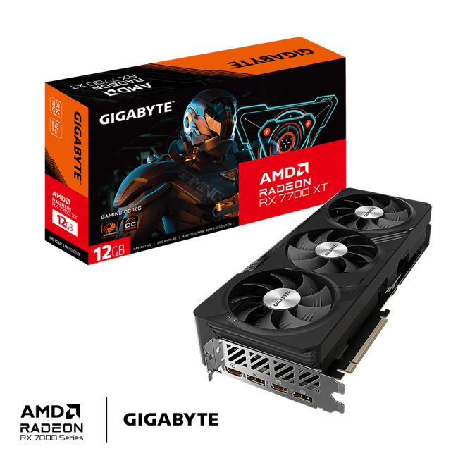 Видеокарта Gigabyte Radeon RX 7700 12Gb GAMING OC (GV-R77XTGAMING OC-12GD)