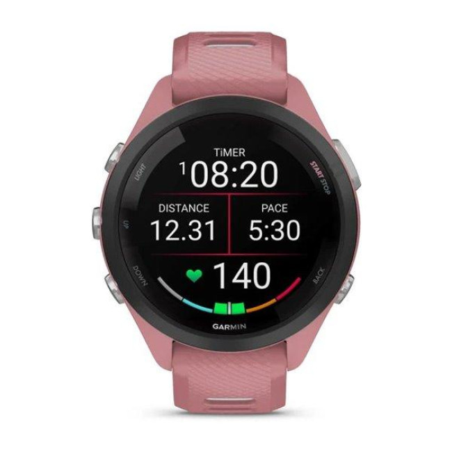 Смарт-часы Garmin Forerunner 265S Black Bezel w. Light Pink Case and Light Pink/Whitestone S. Band (010-02810-05/15/55)