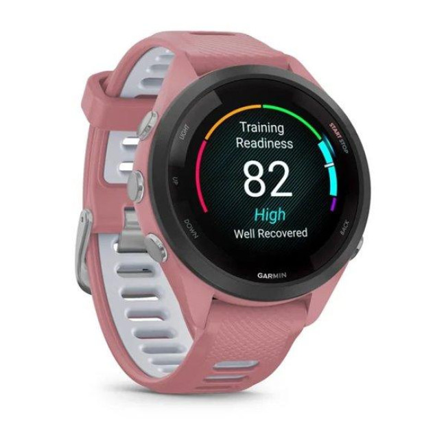 Смарт-часы Garmin Forerunner 265S Black Bezel w. Light Pink Case and Light Pink/Whitestone S. Band (010-02810-05/15/55)