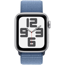Apple Watch SE 2 GPS 40mm Silver Aluminium Case with Winter Blue Sport Loop (MRE33)