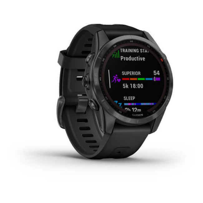 Garmin Fenix 7S Solar Slate Gray with Black Band (010-02539-12/13)