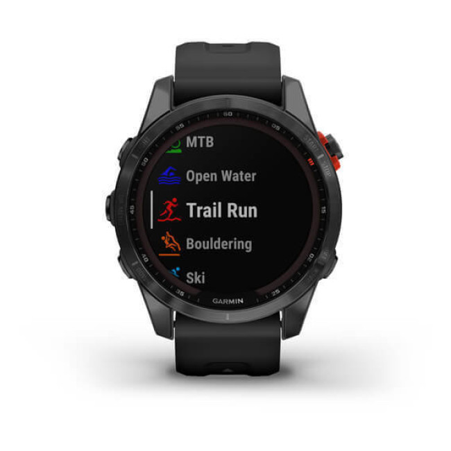 Garmin Fenix 7S Solar Slate Gray with Black Band (010-02539-12/13)