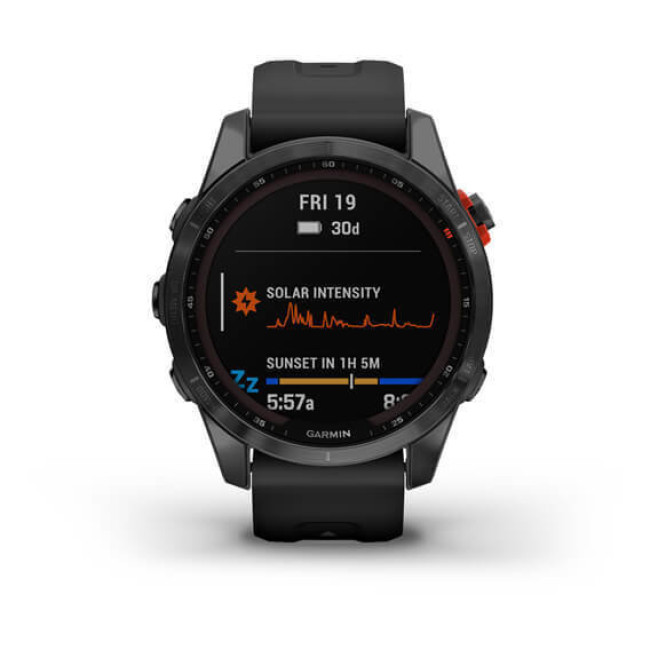 Garmin Fenix 7S Solar Slate Gray with Black Band (010-02539-12/13)