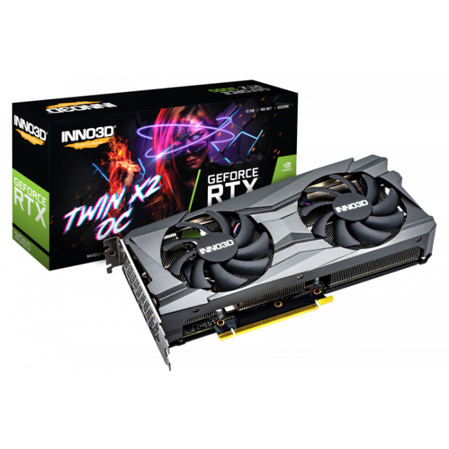 Inno3D GeForce RTX 3060 Twin X2 OC 12GB GDDR6 (192bit) (N30602-12D6X-11902120H)