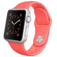 Умные часы Apple Watch Sport 38mm Silver Aluminum Case with Pink Sport Band (MJ2W2)