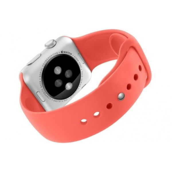 Умные часы Apple Watch Sport 42mm Silver Aluminum Case with Pink Sport Band (MJ3R2)
