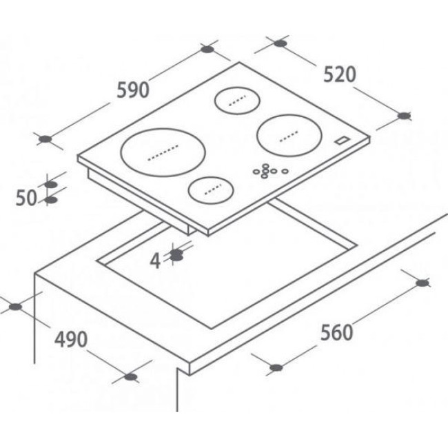 Варильна поверхня Candy CH64CCB