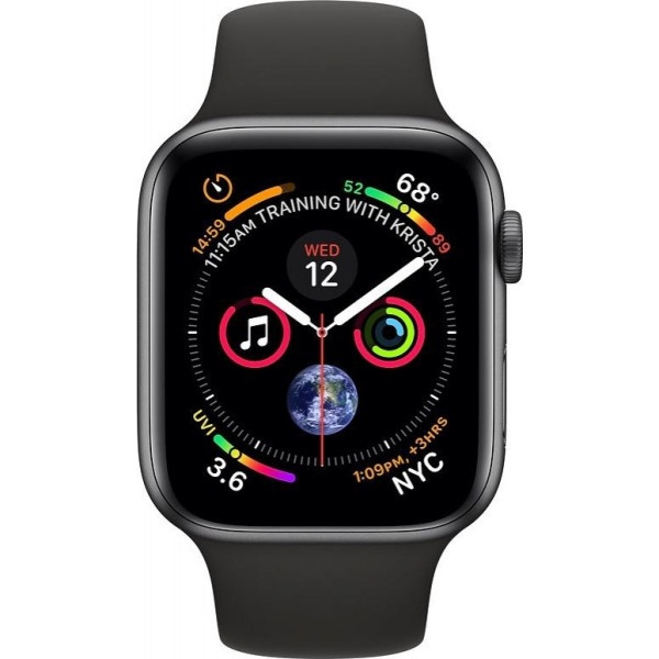 Смарт-часы Apple Watch Series 4 GPS + LTE 44mm Gray Alum. w. Black Sport b. Gray Alum. (MTUW2, MTVU2)