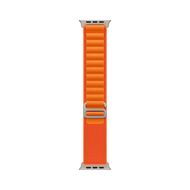 Apple Watch Ultra GPS + Cellular 49mm Titanium Case with Orange Alpine Loop - Large (MQEV3/MQFM3)