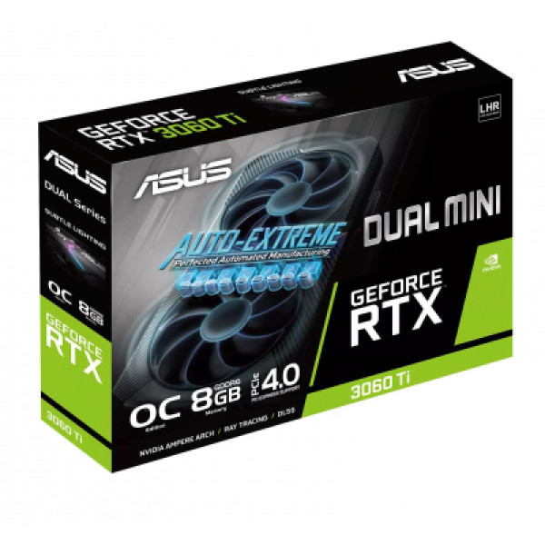 Видеокарта ASUS GeForce RTX3060Ti 8Gb DUAL OC MINI V2 LHR (DUAL-RTX3060TI-O8G-MINI-V2)