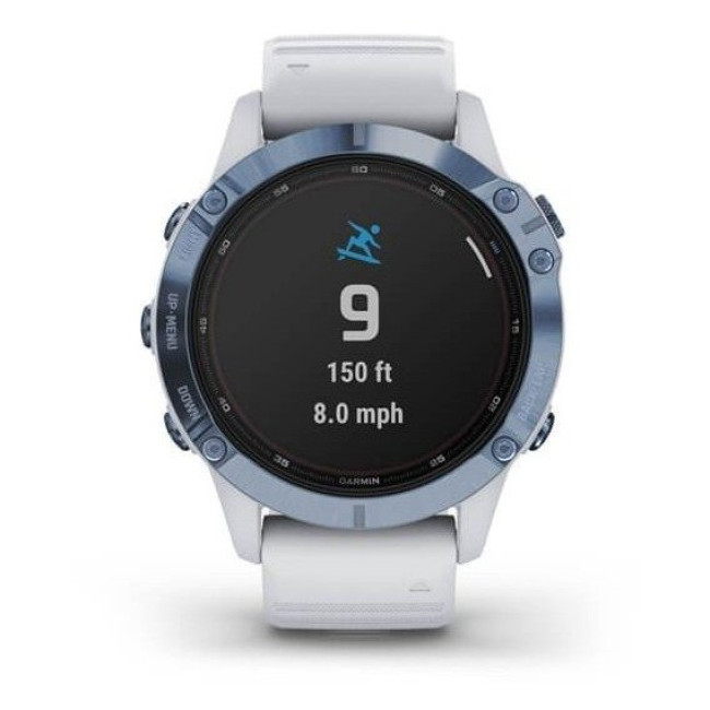 Garmin Fenix 6 Pro Solar Edition Mineral Blue with Whitestone Band (010-02410-19/18)