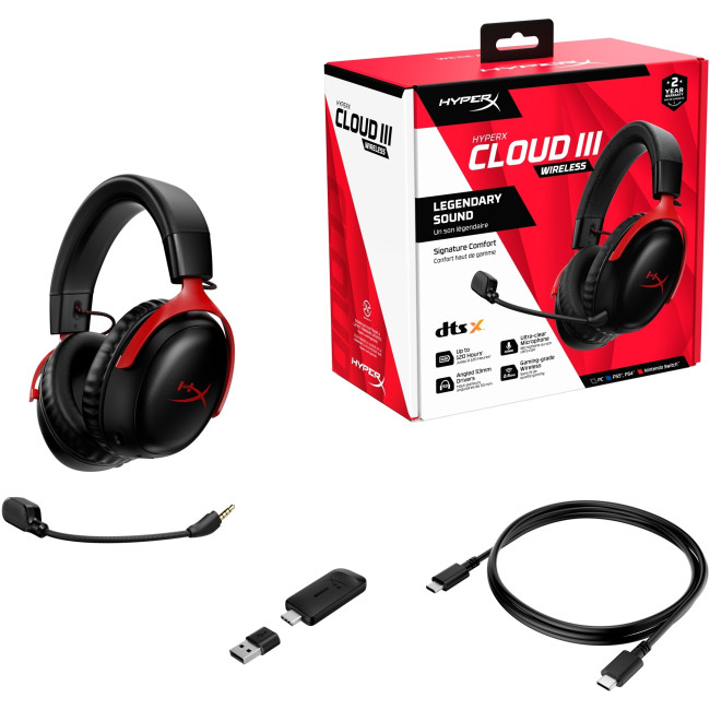 HyperX Cloud III Wireless Black/Red (77Z46AA)