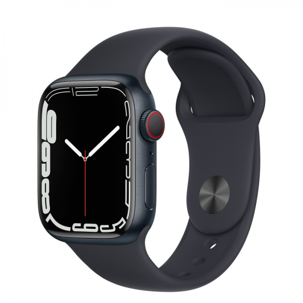 Продаж Apple Watch Series 7 GPS + Cellular 41mm Midnight Aluminum Case w. Midnight S. Band (MKH73)