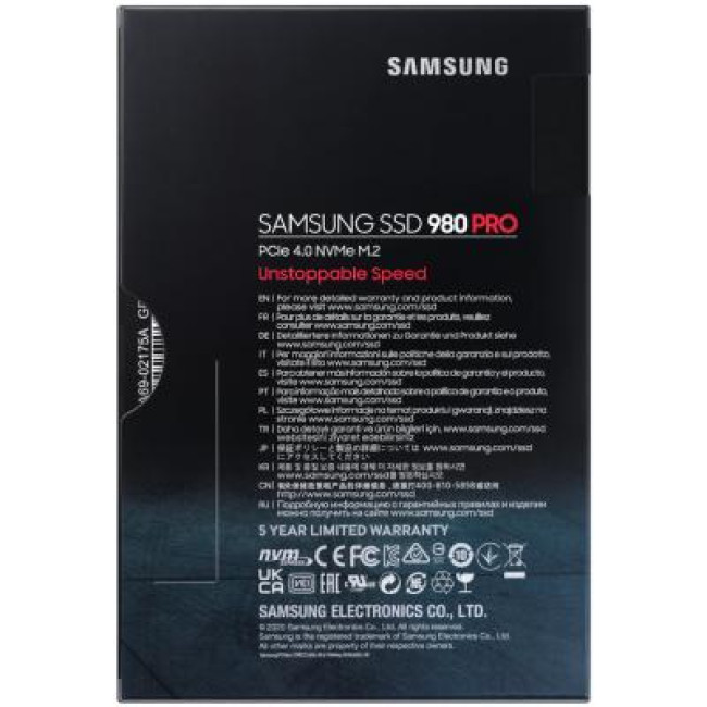 SSD накопитель Samsung 980 PRO 1 TB (MZ-V8P1T0BW)