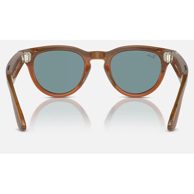 Ray-ban Meta Headliner Shiny Caramel Transparent/Teal Blue (Standard)