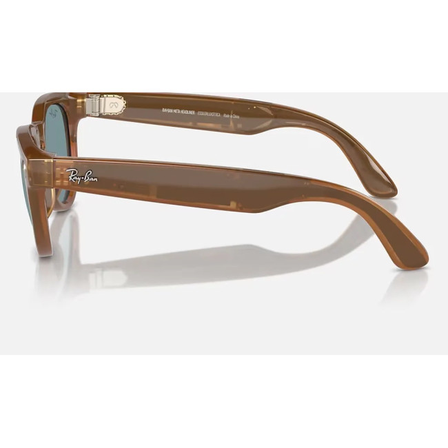 Ray-ban Meta Headliner Shiny Caramel Transparent/Teal Blue (Standard)