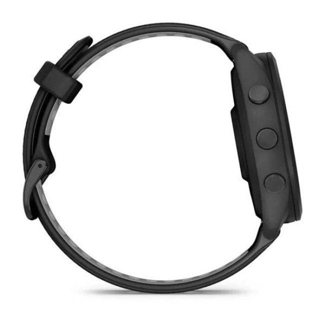 Garmin Forerunner 265 Black Bezel and Case w. Black/Powder Gray Silicone Band (010-02810-00/10/50)