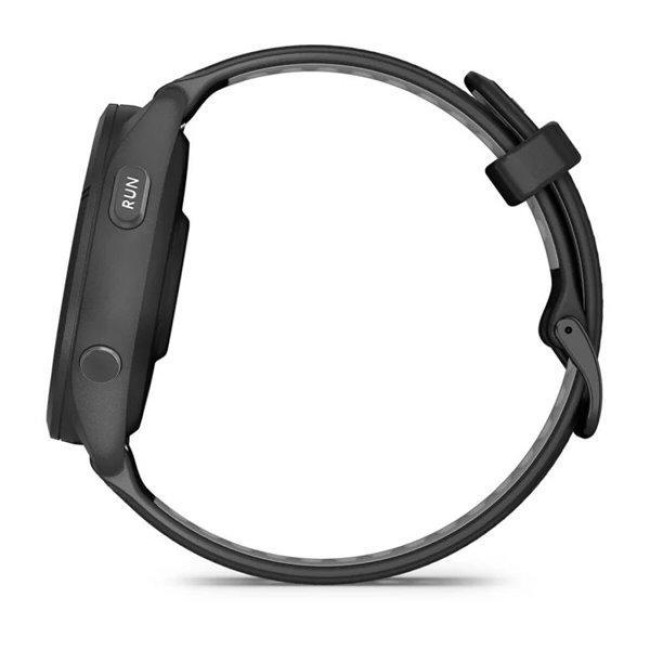 Garmin Forerunner 265 Black Bezel and Case w. Black/Powder Gray Silicone Band (010-02810-00/10/50)