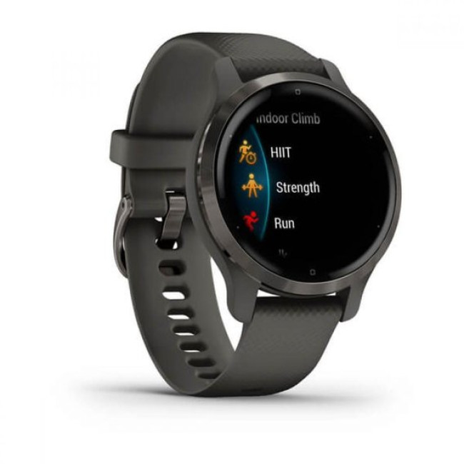 Garmin Venu 2S Slate Bezel with Graphite Case and Silicone Band (010-02429-10/00)