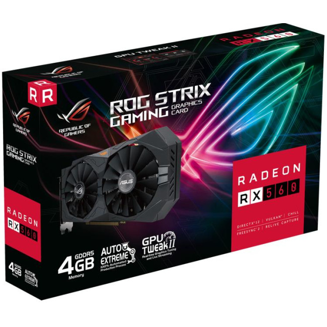 Відеокарта ASUS Radeon RX 560 4Gb ROG STRIX V2 GAMING (ROG-STRIX-RX560-4G-V2-GAMING)