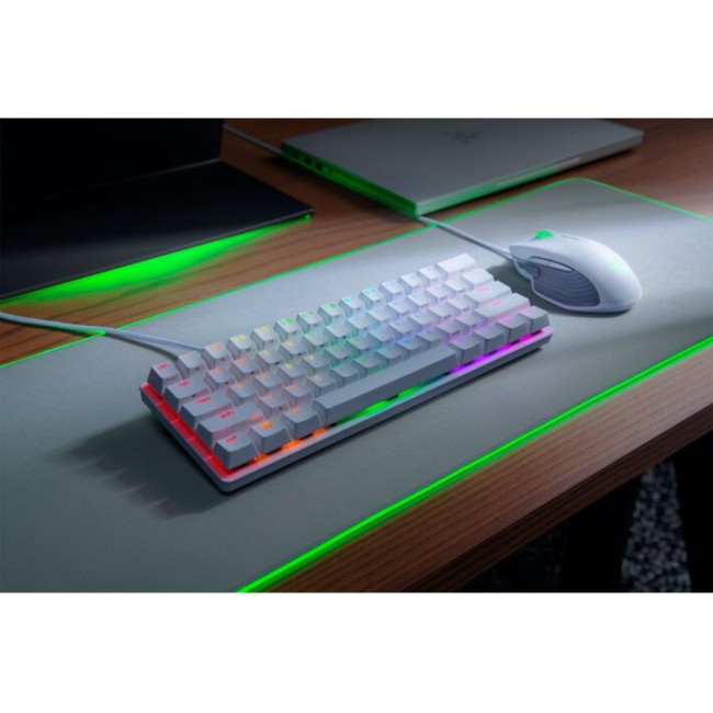 Клавиатура Razer Huntsman mini Mercury Edition Red Switch ENG (RZ03-03390400-R3M1)