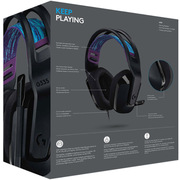 Наушники Logitech G335 Wired Gaming Black (981-000978)