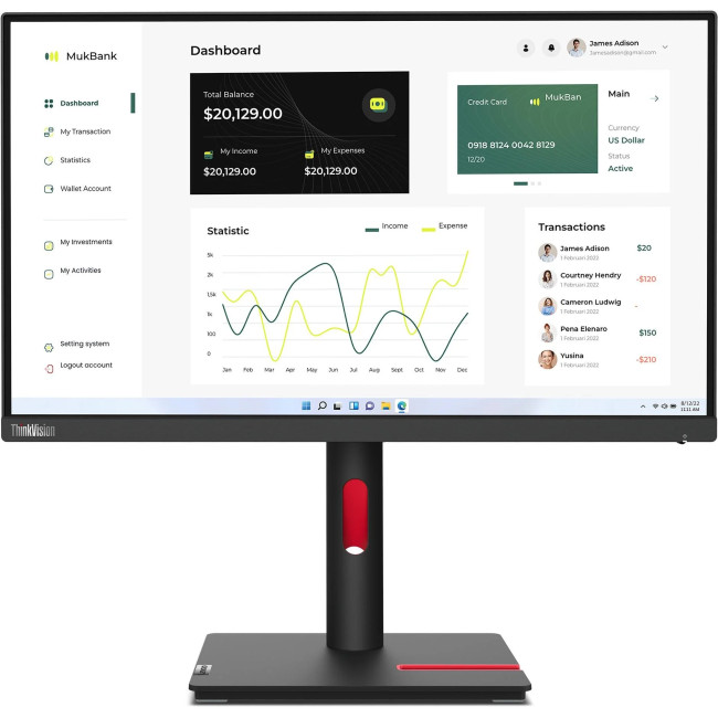 Lenovo ThinkVision T23i-30 (63B2MAT6EU)