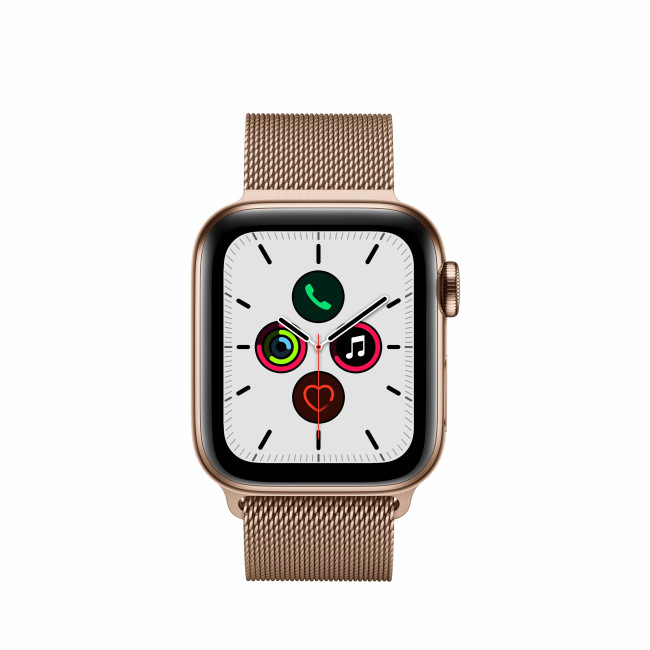 Apple Watch Series 6 GPS + Cellular 44mm Gold Stainless Steel Case w. Gold Milanese L. (M07P3)