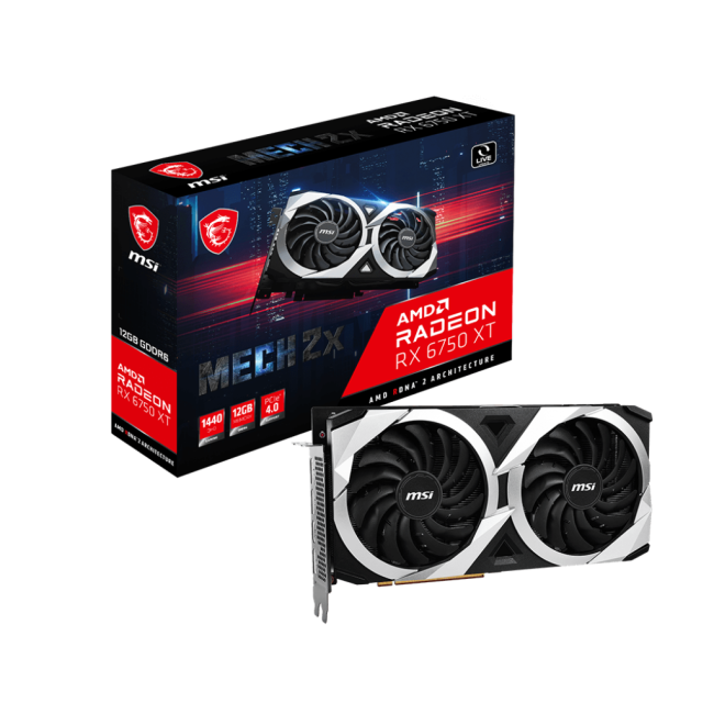 MSI PCI-E Radeon RX 6750 XT 12GB DDR6 (RX 6750 XT MECH 2X 12G V1)