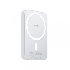 Wiwu Magnetic Wireless Charging Power Bank 5000mAh, White