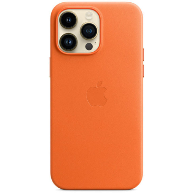 Apple iPhone 14 Pro Max Leather Case with MagSafe - Orange (MPPR3)