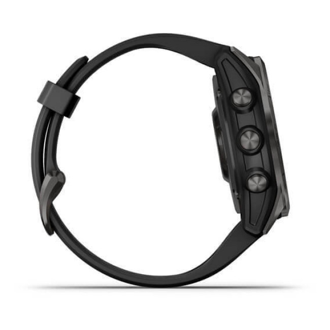 Garmin Fenix 7S Sapphire Solar Carbon G. DLC Titanium w. Black Band (010-02539-24/25)