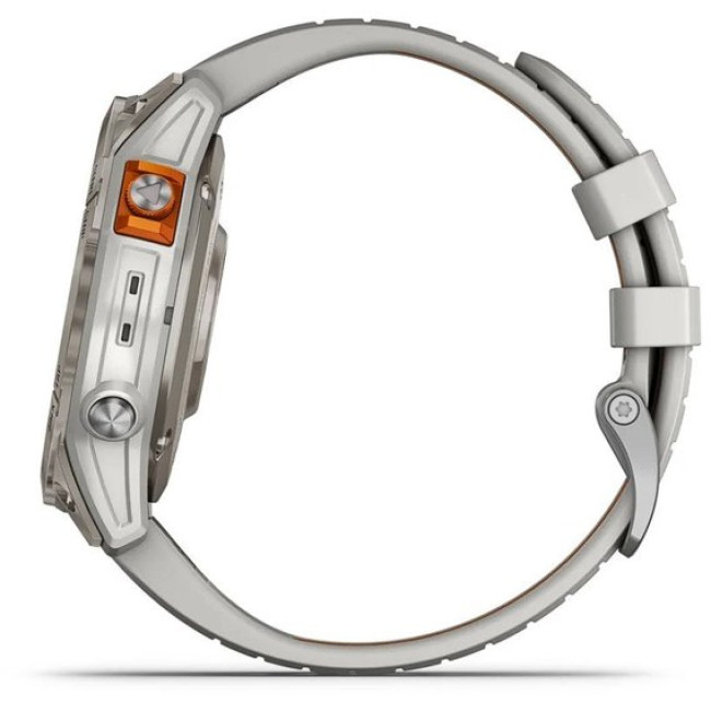 Garmin Fenix 7 Pro Sapphire Solar Titanium w. Fog Gray/Ember O. Band (010-02777-20/21)