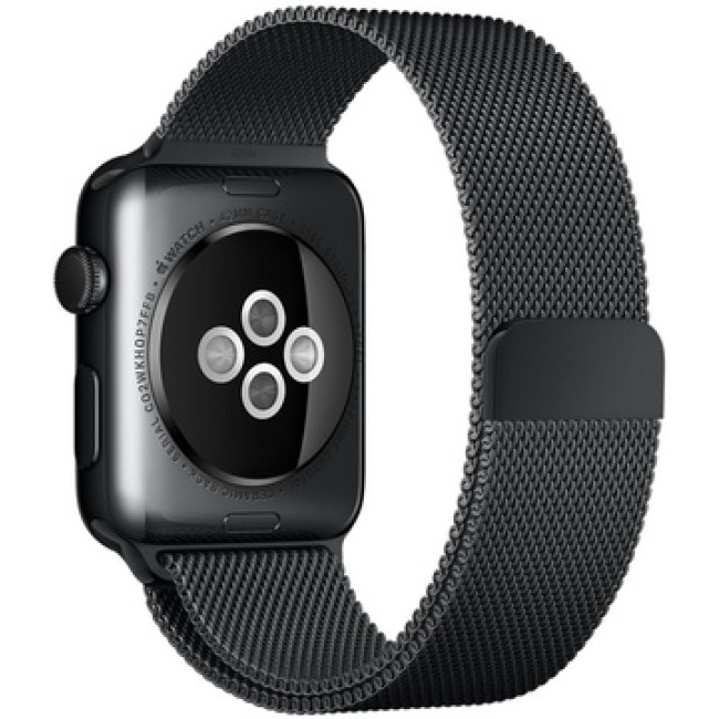 Умные часы Apple Watch 42mm Space Black Stainless Steel Case with Space Black Milanese Loop (MMG22)