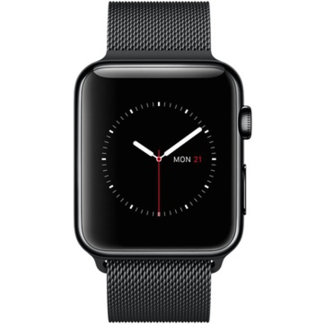 Умные часы Apple Watch 42mm Space Black Stainless Steel Case with Space Black Milanese Loop (MMG22)