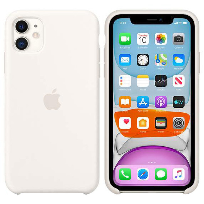 Силиконовый чехол для Apple iPhone 11 Silicone Case - White (MWVX2)