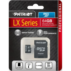 PATRIOT 64 GB microSDXC UHS-I + SD adapter PSF64GMCSDXC10
