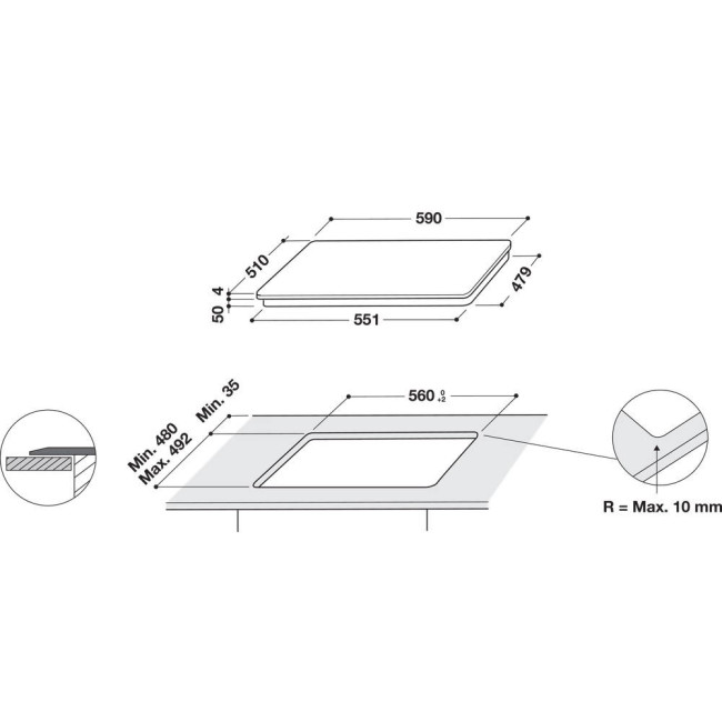 Варочная поверхность Whirlpool WF S4160 BF